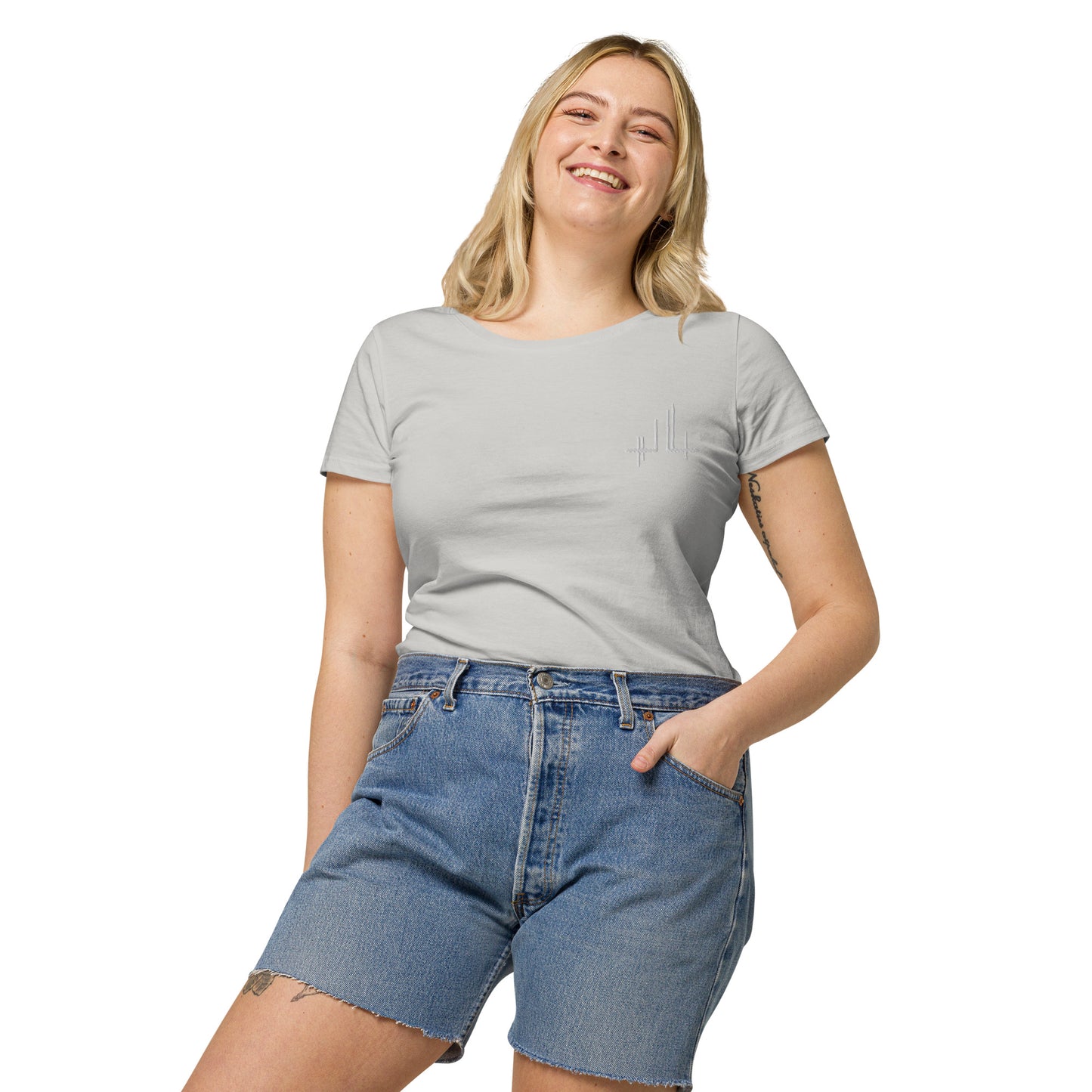 環境に配慮した女性用 T シャツ - Jiel ホワイト