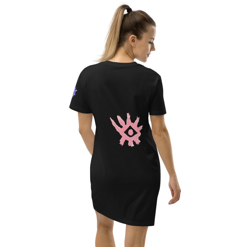 Eyes 2 - Organic cotton t-shirt dress