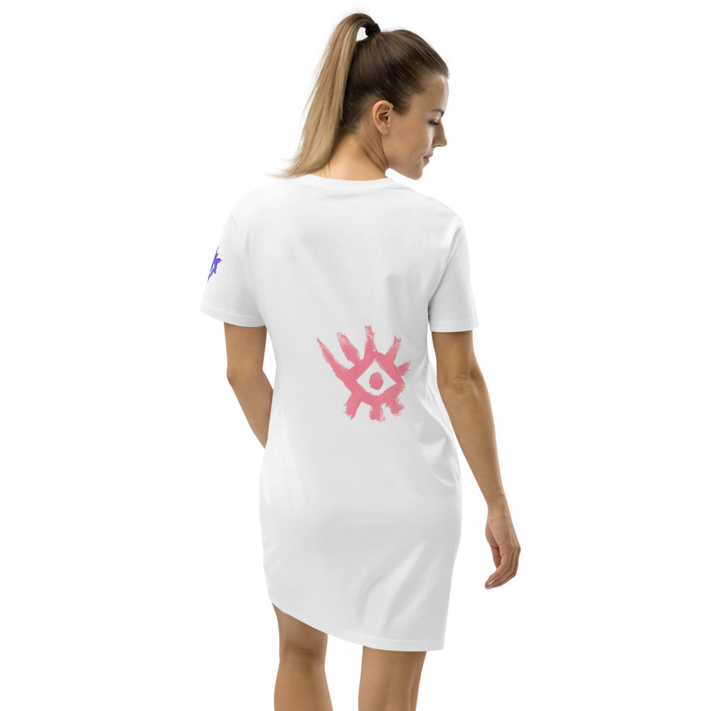 Eyes 2 - Organic cotton t-shirt dress