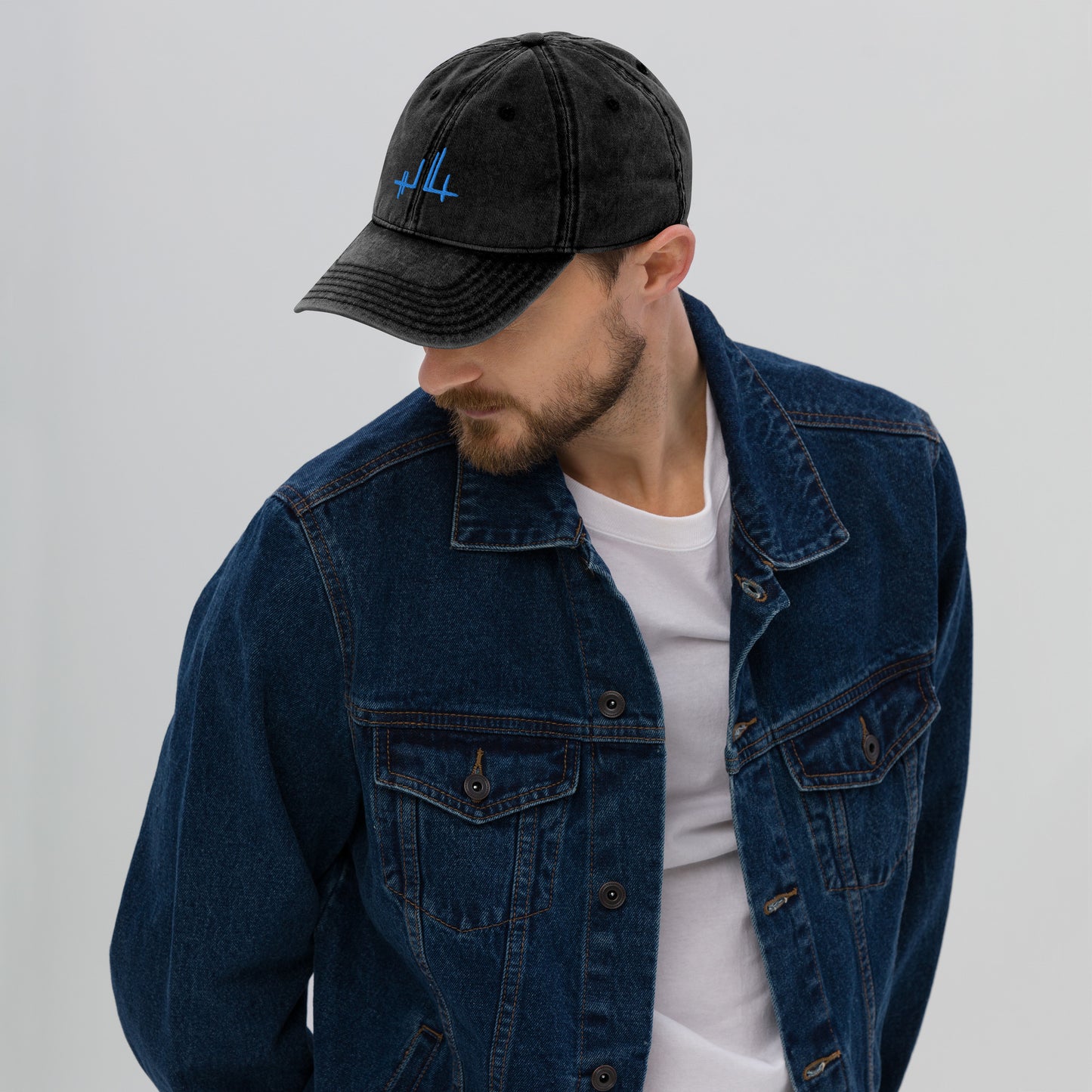 Vintage Cotton Twill Cap - blue signature