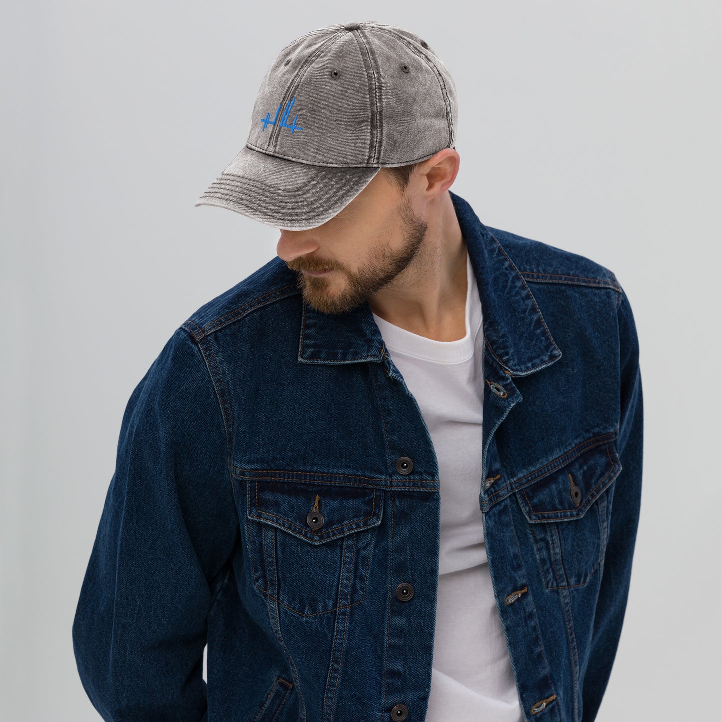 Vintage Cotton Twill Cap - blue signature
