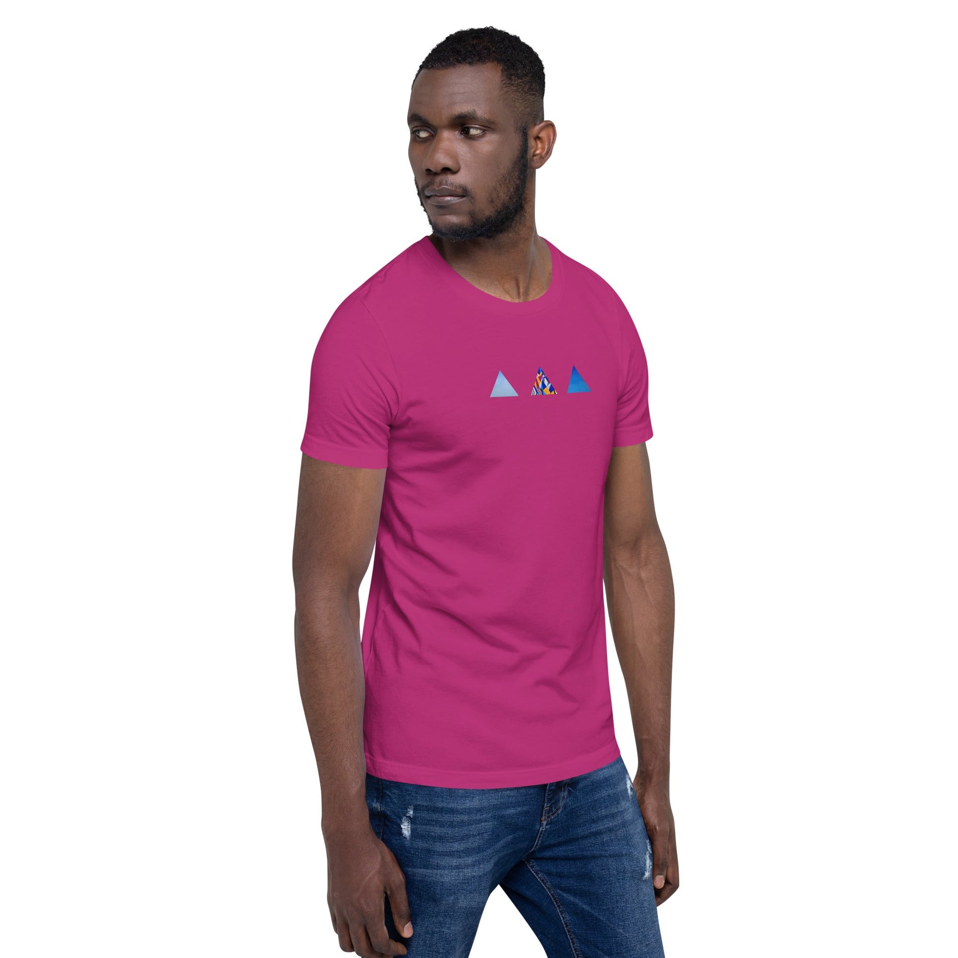 T-shirt unisexe - découpes triangles - Jiel - artiste