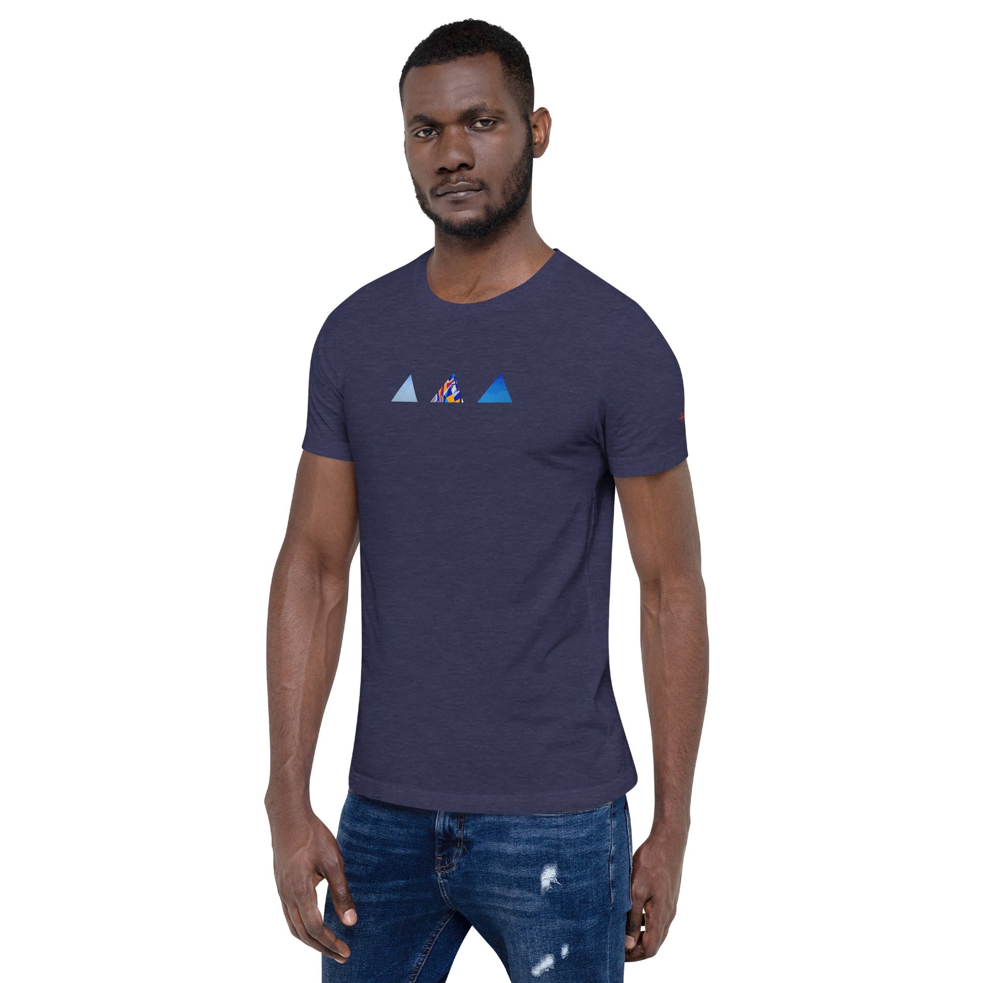 T-shirt unisexe - découpes triangles - Jiel - artiste