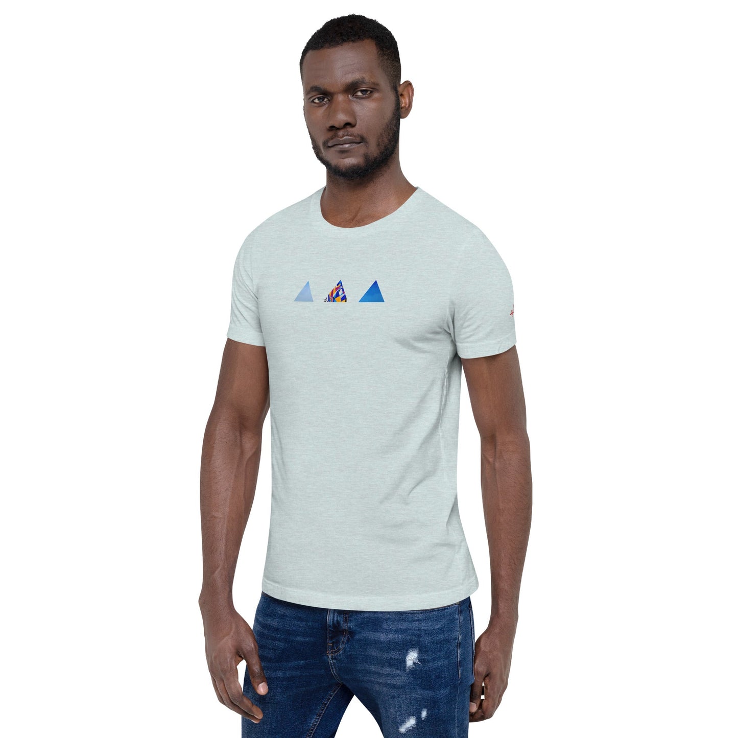 T-shirt unisexe - découpes triangles - Jiel - artiste
