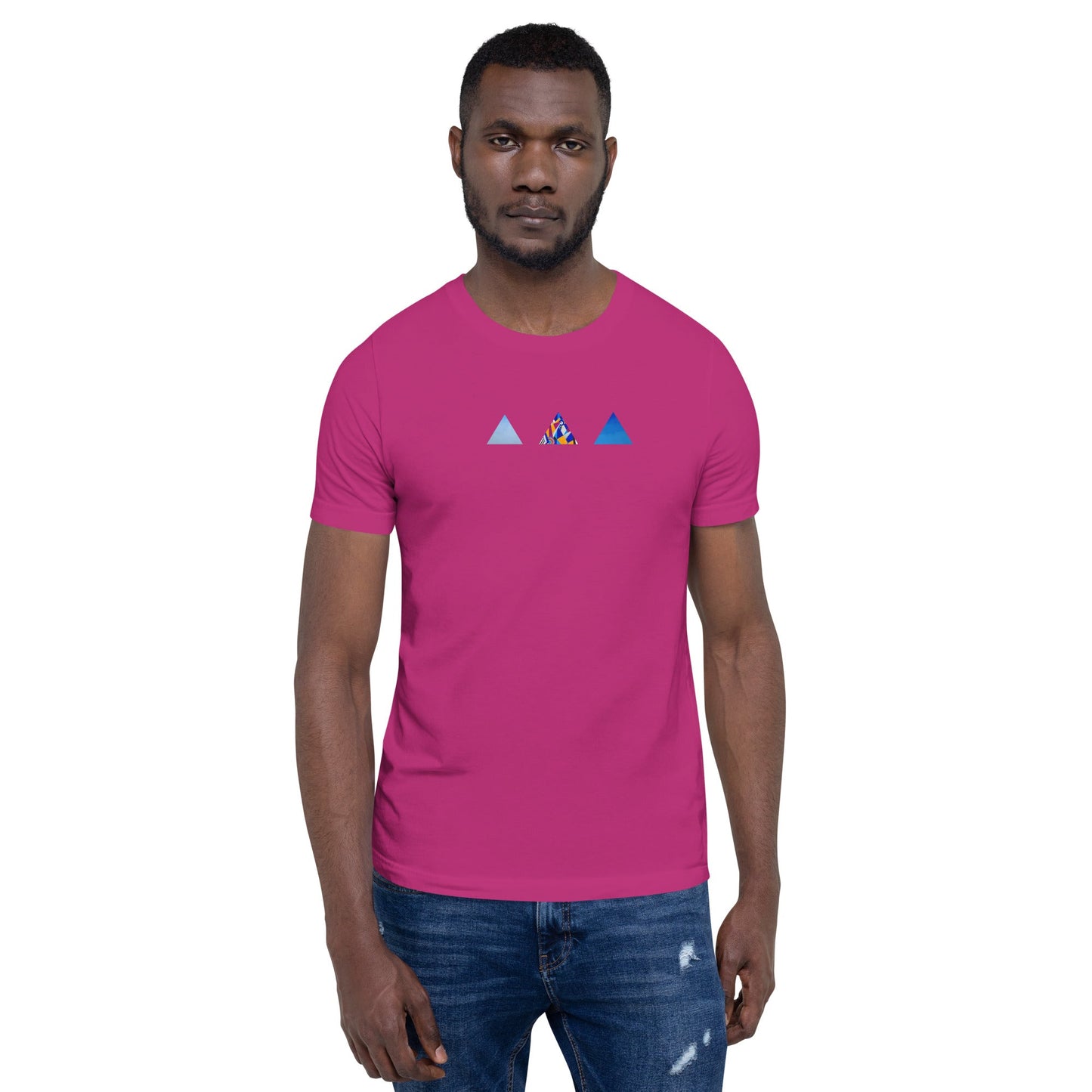 T-shirt unisexe - découpes triangles - Jiel - artiste