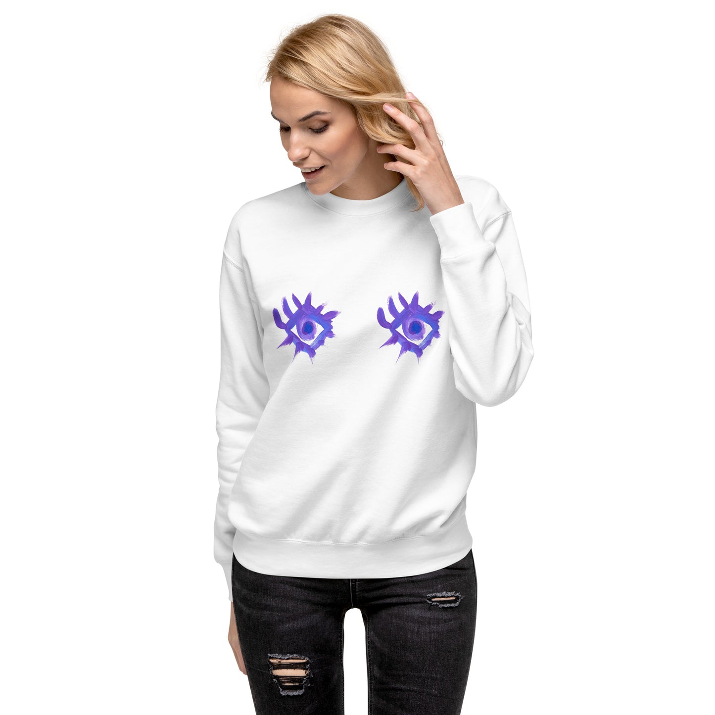 Regarde-moi dans les yeux - Sweatshirt premium unisexe