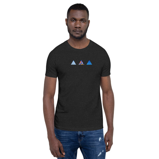 Camiseta unisex - recortes triangulares