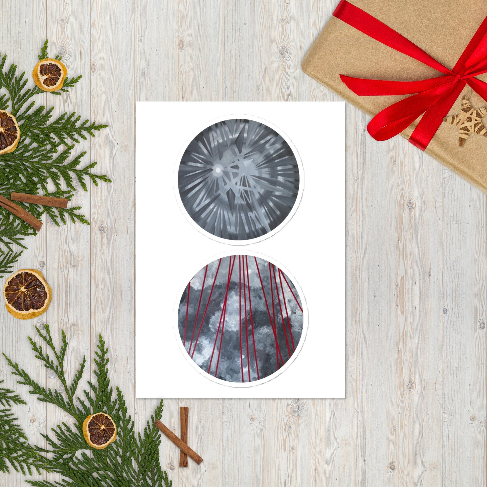 Lune & Nuages - Feuille d'autocollants - Jiel - artiste