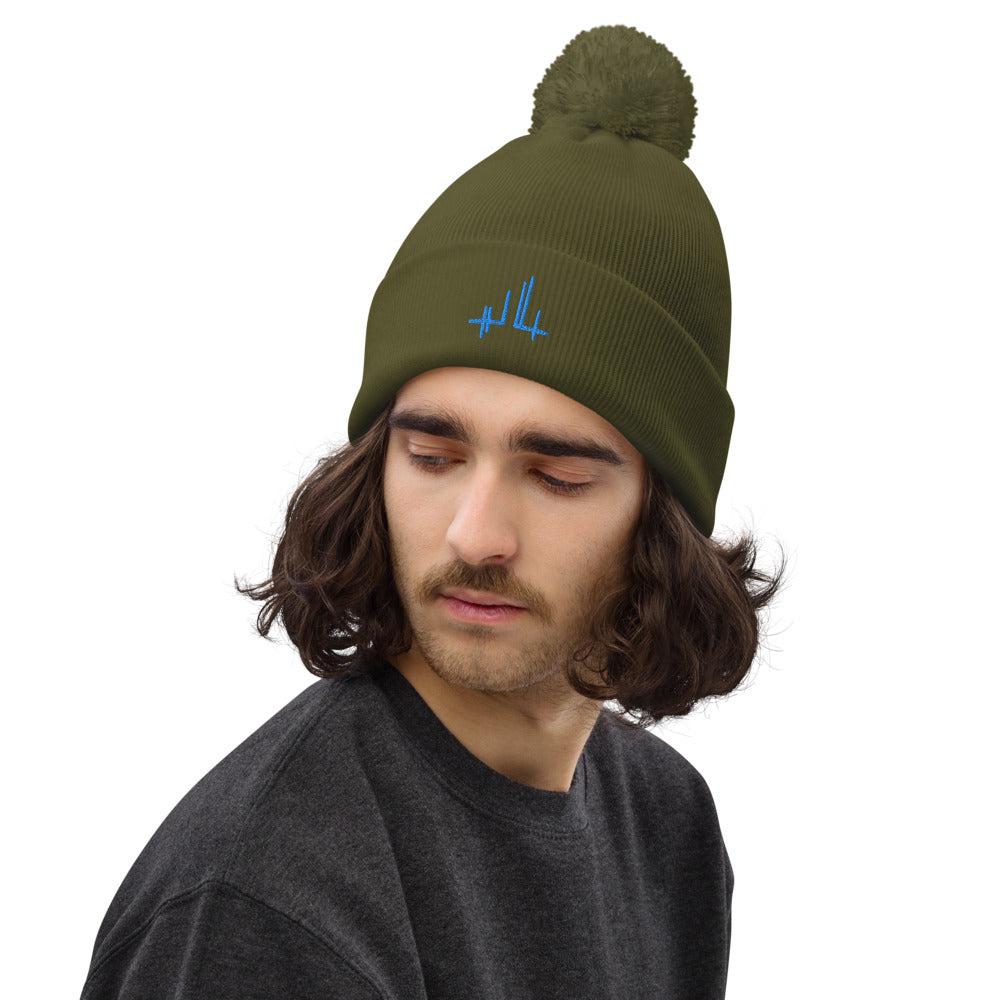 Signature - Gorro unisex con pompón