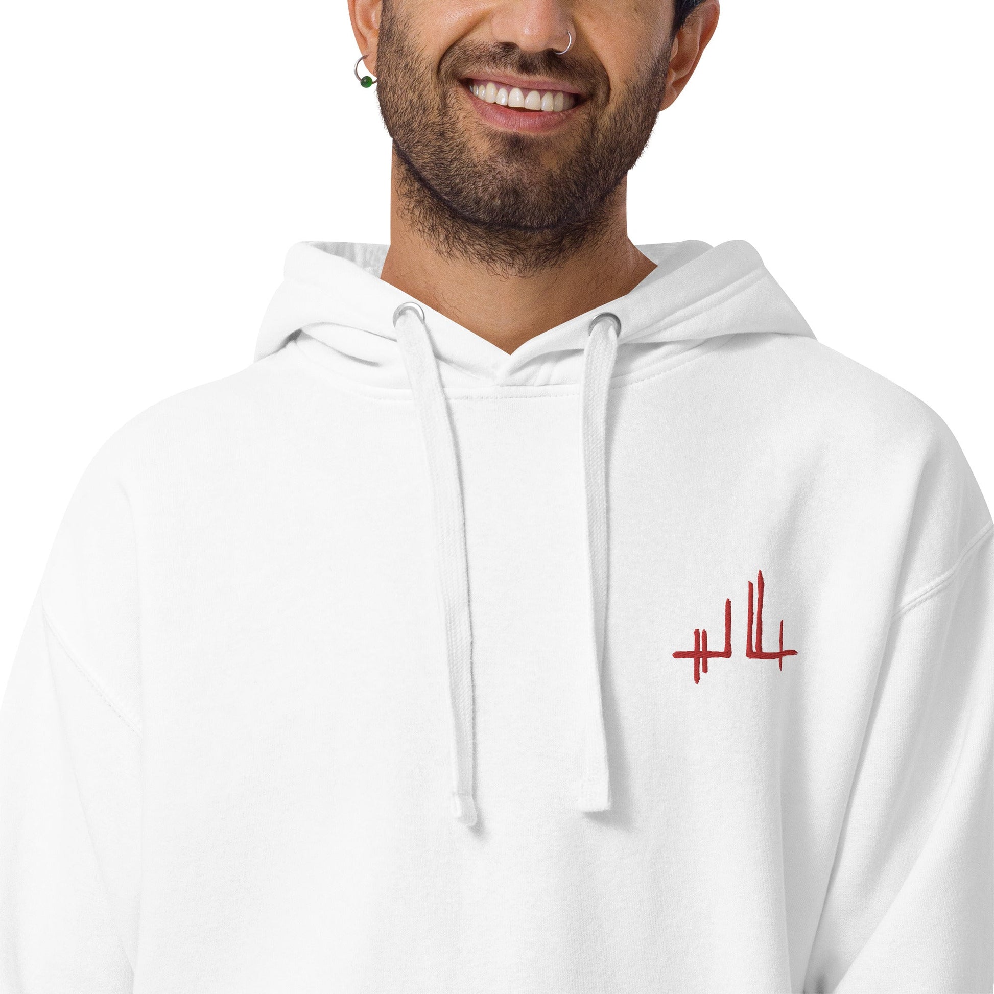 signature brodée rouge - Sweat à Capuche Unisexe - Jiel - artiste