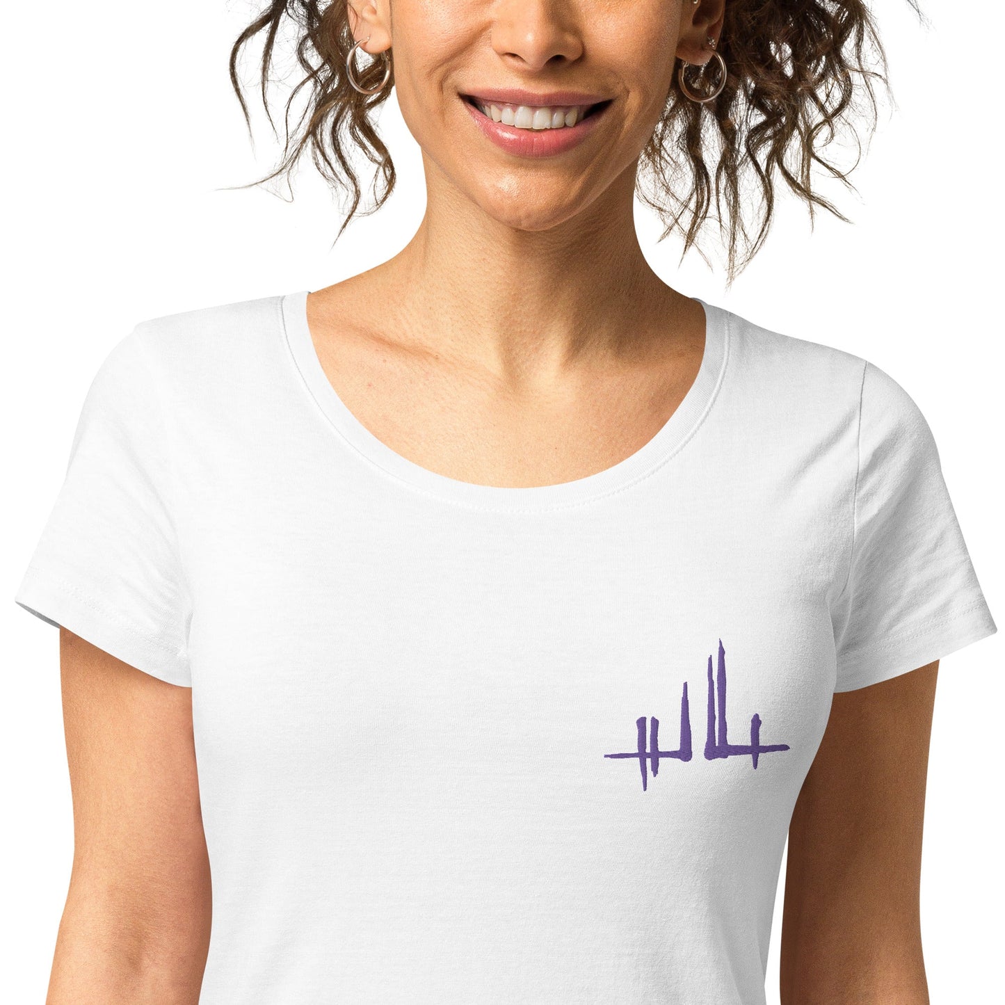 Signature violette brodée - T-shirt éco - responsable femme | SOL'S 02077 - Jiel - artiste