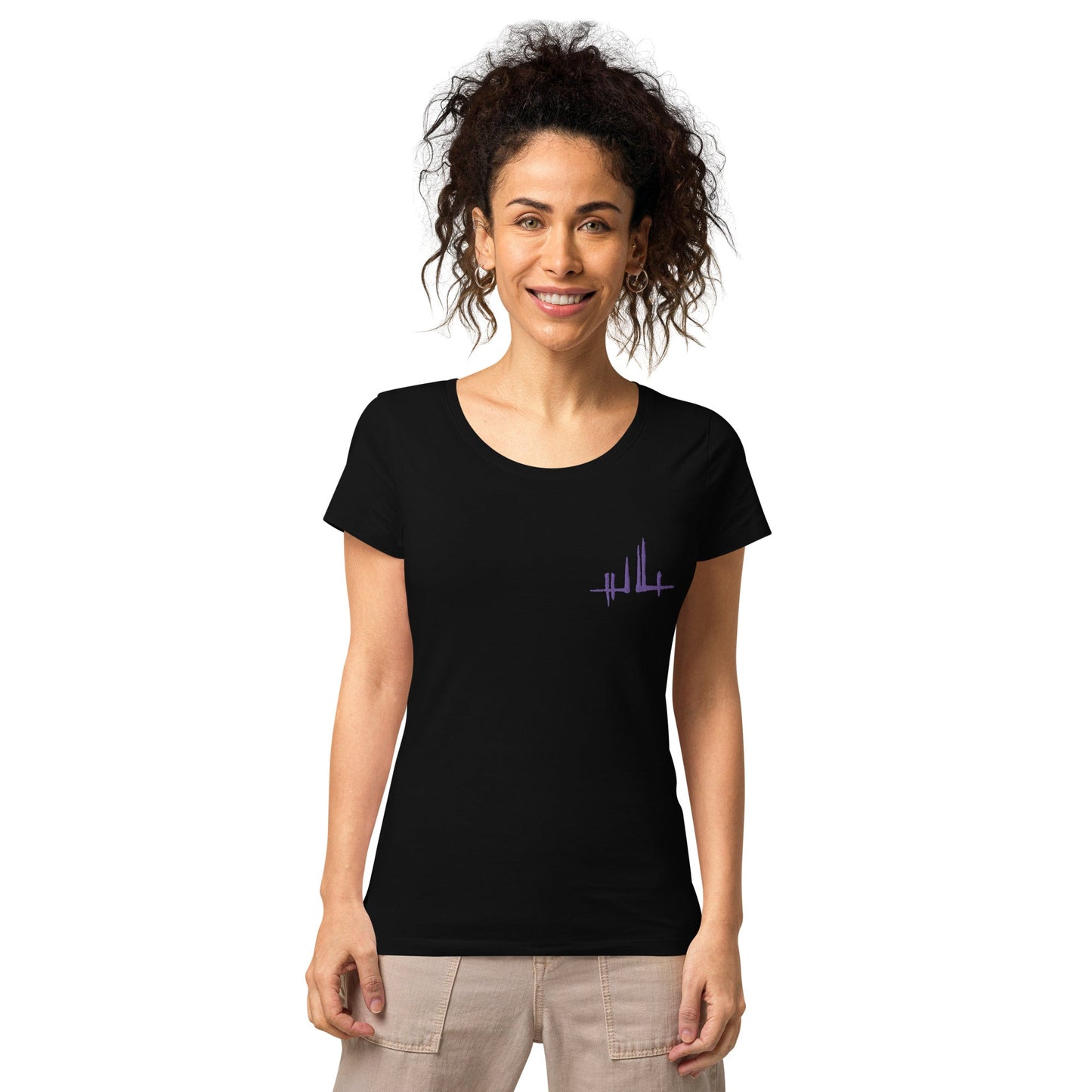 Signature violette brodée - T-shirt éco - responsable femme | SOL'S 02077 - Jiel - artiste