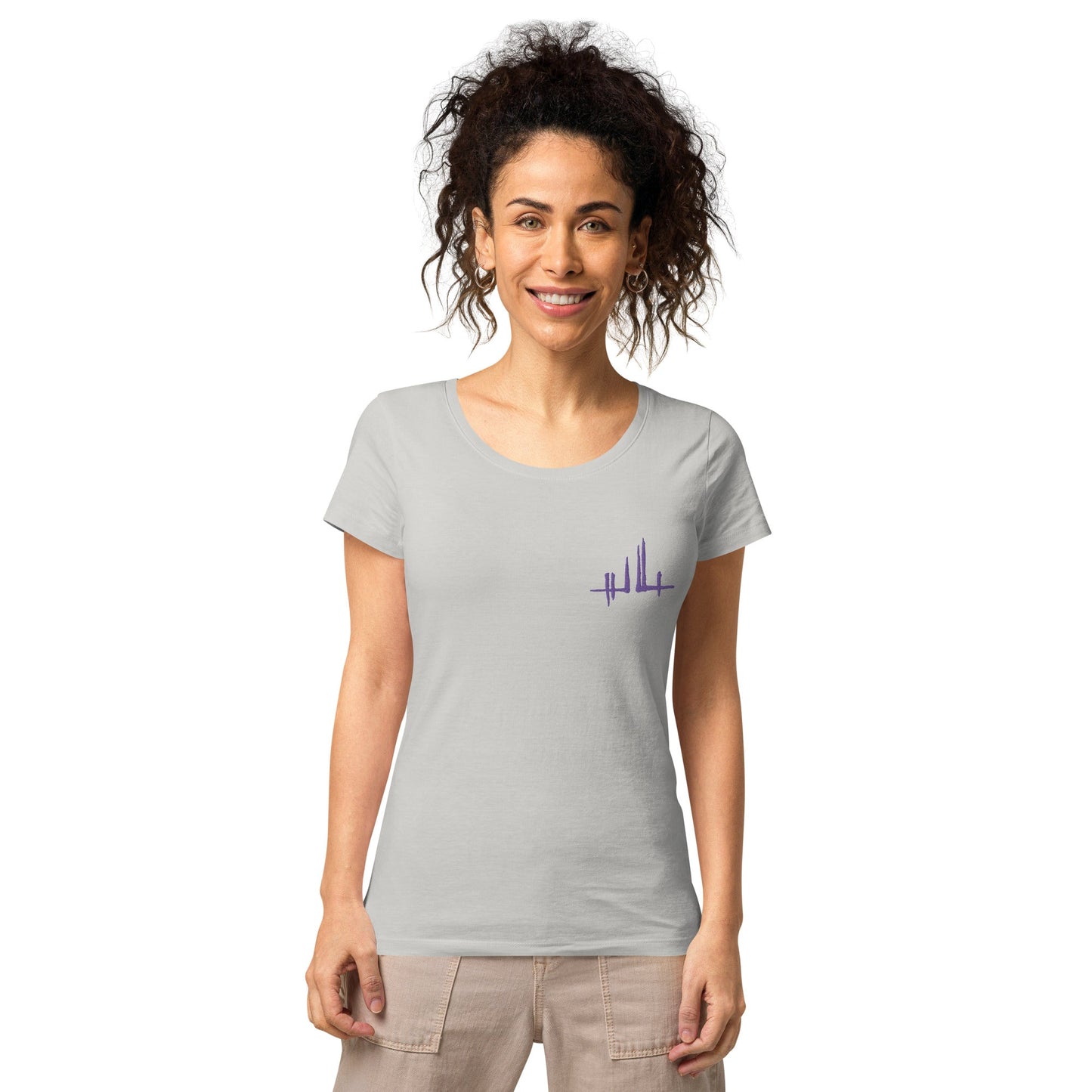 Signature violette brodée - T-shirt éco - responsable femme | SOL'S 02077 - Jiel - artiste