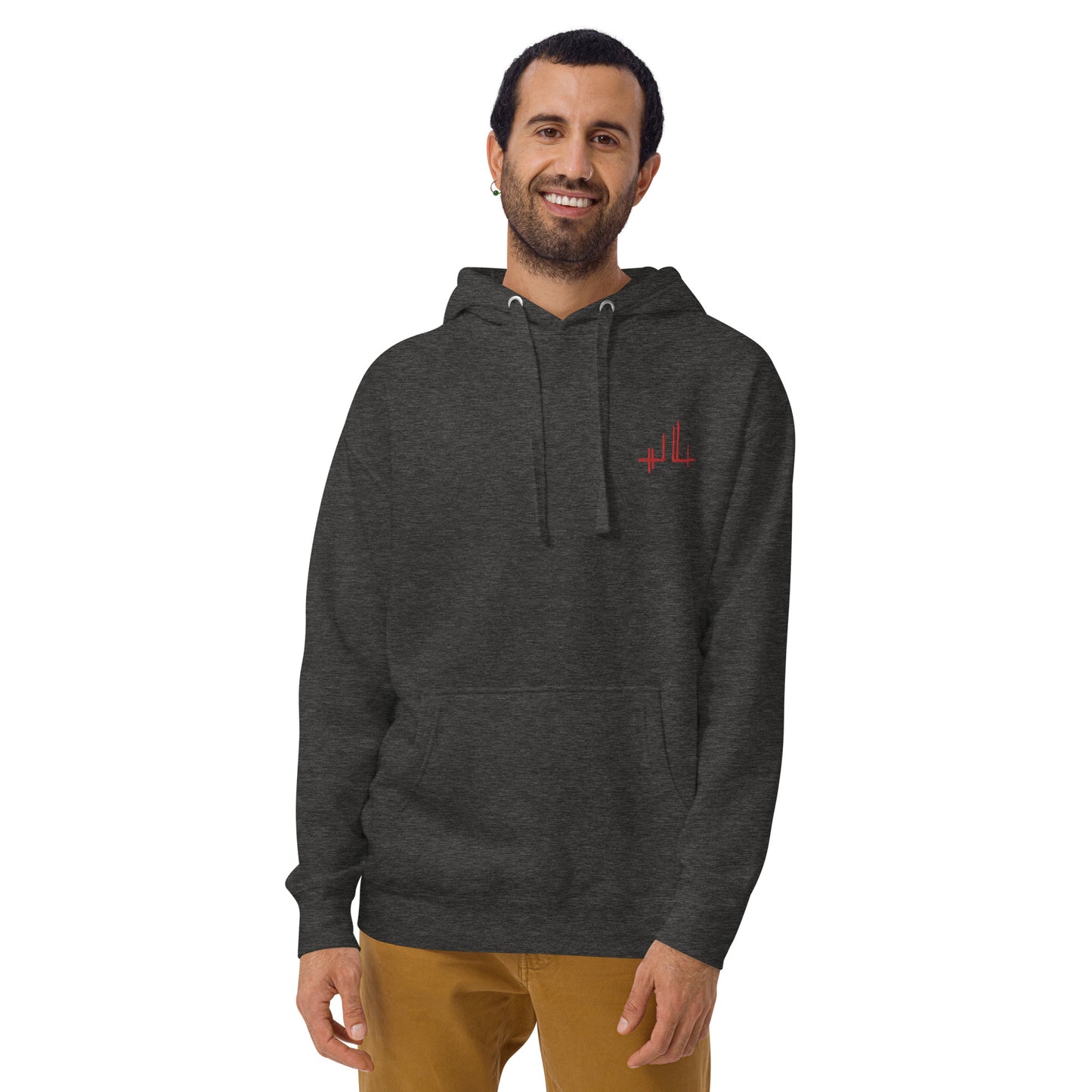 red embroidered signature - Unisex Hoodie