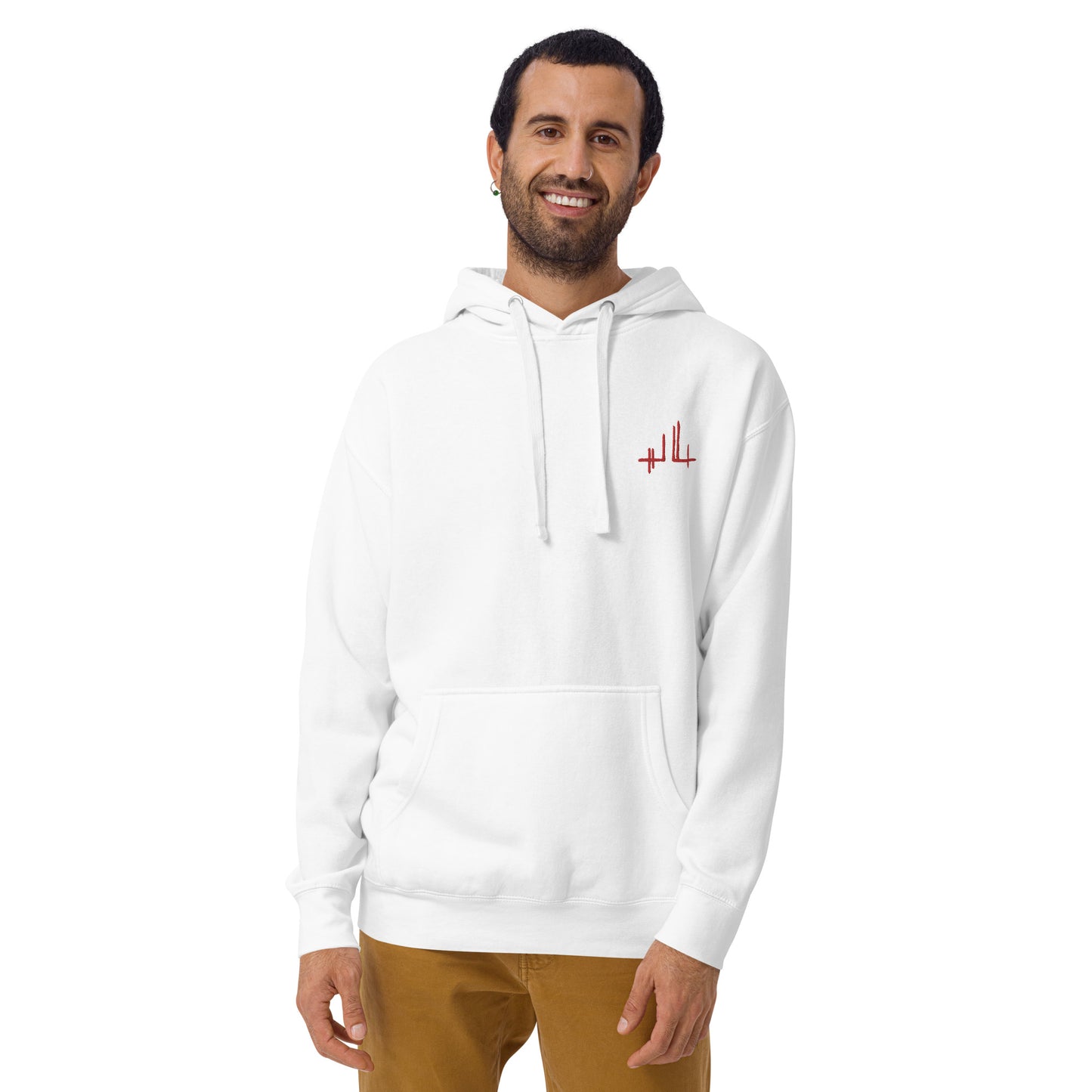 red embroidered signature - Unisex Hoodie