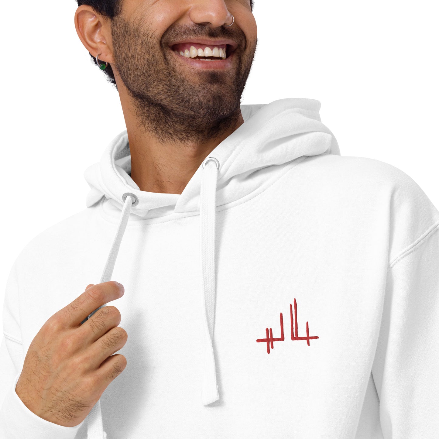 red embroidered signature - Unisex Hoodie