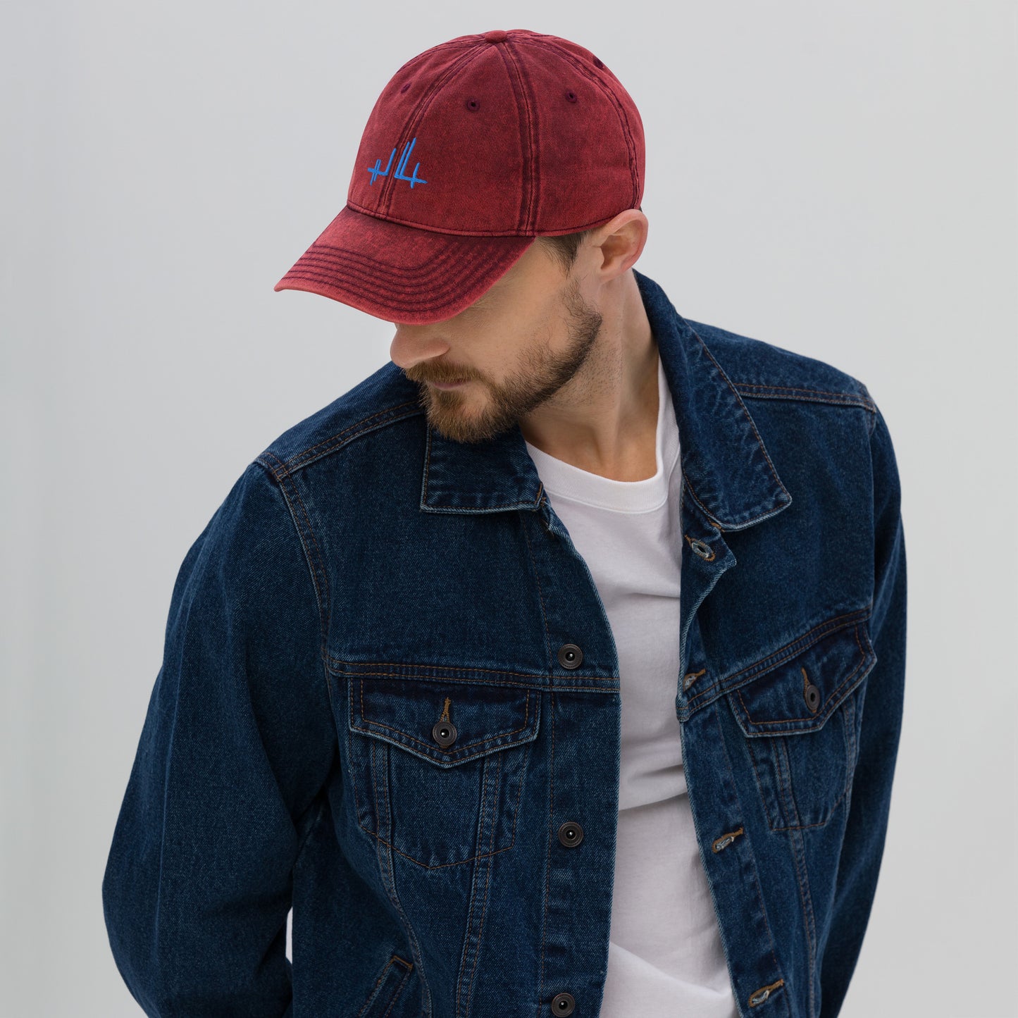 Vintage Cotton Twill Cap - blue signature