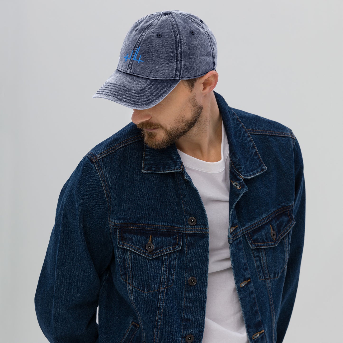 Vintage Cotton Twill Cap - blue signature