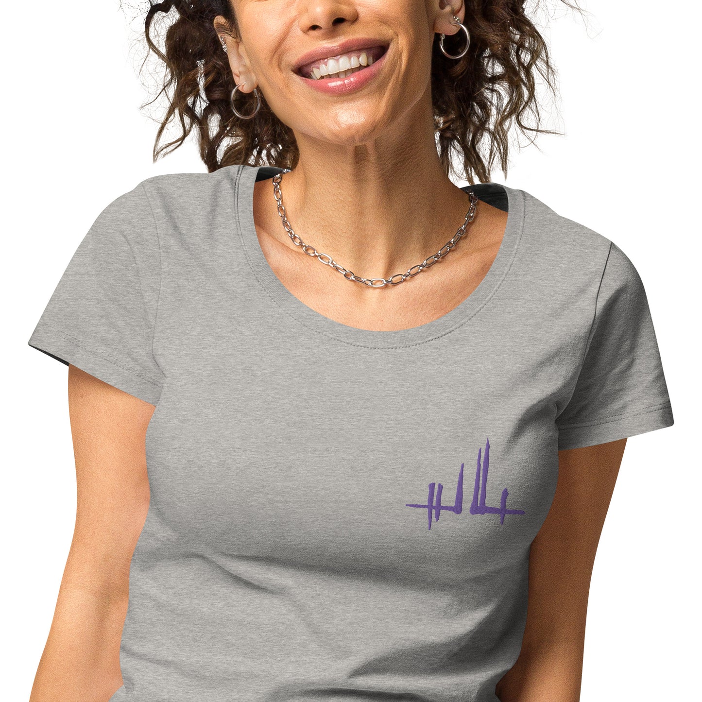 Embroidered purple signature - Women's eco-responsible T-shirt | SOL’S 02077